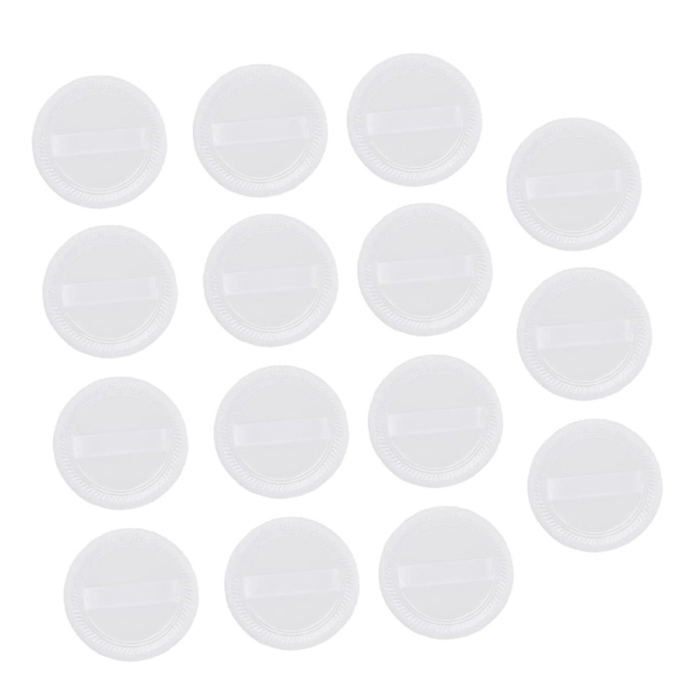 NOLITOY 15pcs Simple Velour Rounded Makeup Powder Puff for Applicator for Loose Powder and Foundation for Daily Use and Gifting