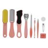 NOLITOY 10pcs Pedicure Tool Set for Home Use Foot Scraper and File for Dead Skin Removal Ergonomic Design Pink Nail Care Kit for Smooth Feet view 1
