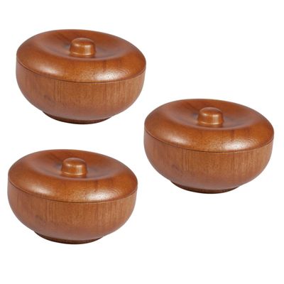DOITOOL Pcs Men Shaving Bowl Lid Wooden Soap Bowl for Men for Barbershop Salons