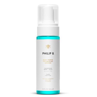 PHILIP B Maui Wowie Volumizing Mousse, 5.5 fl. oz. (163 ml) - For Thickening Body + Hold, Boost Volume & Add Lift at Roots, Never Stiff or Sticky