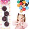 2 Pcs 42mm Large Ball Knockers Hair Ties Ponytail Holders Hair Accessories for Girls Kids Toddler (Burgundy) view 1