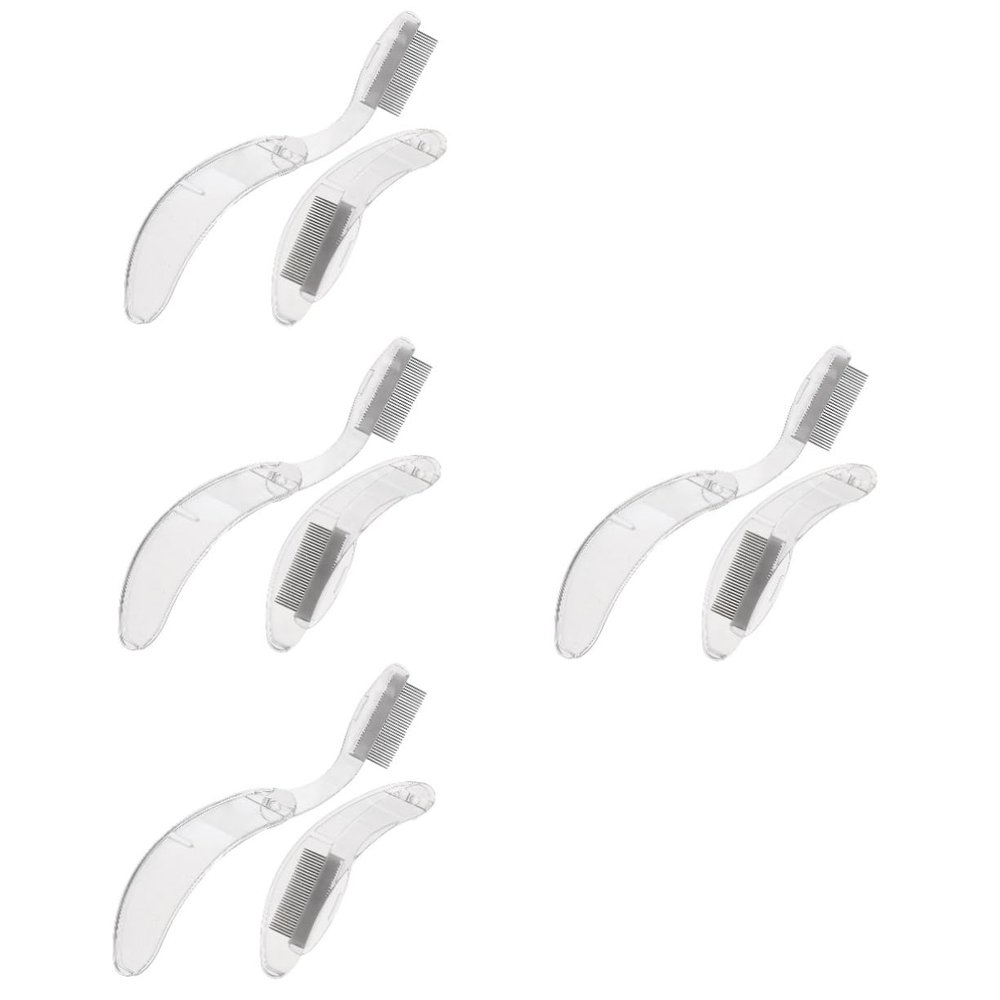 NOLITOY 8pcs Eyelash and Eyebrow Comb Portable Metal Makeup Tools for Girls Reusable Eyelash Separator and Eyebrow Grooming Brush for Daily Use and Travel