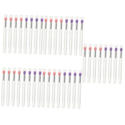 balacoo 40pcs Lip Brush and Eyeshadow Applicators with Lid Transparent Handle and Cover Travel-friendly for Professional and Personal Use Smooth Application