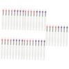 balacoo 40pcs Lip Brush and Eyeshadow Applicators with Lid Transparent Handle and Cover Travel-friendly for Professional and Personal Use Smooth Application view 1