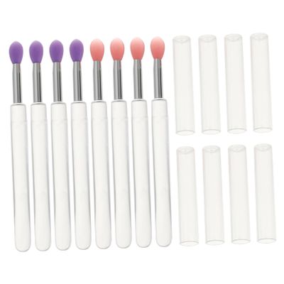 Balacoo 32 Pcs Silicone Lip Brush Eyeshadow Applicator Eye Shadow Makeup Applicator Lip Mask Applicator Scrubber Silicone Applicator Brush Flower Soap Dispenser Foam Clear Lips Set Pp, 10.7X0.8X0.8CM