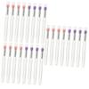 balacoo 24pcs Eyeshadow Applicators with Lid Transparent Handle Cover for Lipstick and Eyeshadow Application Travel-friendly Makeup Tools for Professional Personal Use view 1