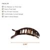 TELETIES - Medium Flat Round Clip - Strong Grip, Bendable Teeth, Comfortable Curved Design - For Lying Down, Yoga, Driving & More - Ideal for Medium-Thick Hair - For All Hair Textures - Tortoise view 2