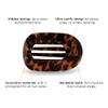 TELETIES - Medium Flat Round Clip - Strong Grip, Bendable Teeth, Comfortable Curved Design - For Lying Down, Yoga, Driving & More - Ideal for Medium-Thick Hair - For All Hair Textures - Tortoise view 3
