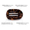 TELETIES - Small Flat Round Clip - Strong Grip, Bendable Teeth, Comfortable Curved Design - For Lying Down, Yoga, Driving & More - Ideal for Thin-Medium Hair - For All Hair Textures - Tortoise view 3