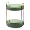 360 Rotating Multi-Layer Makeup and Perfume Organizer Two Layers Green view 1