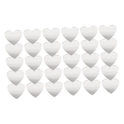 Beatifufu 30pcs Heart-Shaped Mini Craft Mirrors for DIY Makeup Projects Reliable Material Smooth Surface for Home Decor and Creative Accessories