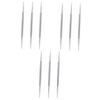 FRCOLOR 9pcs Stainless Steel Cuticle Peeler and Nail Cleaner Double-sided Toenail Remover Tools for Home Salon -skid Handle for Easy view 1