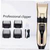 FRCOLOR 1set Rechargeable Hair Clippers Set Professional Low Noise Hair Trimmer for Adults and Boy Girl USB Charging Compact and Lightweight Design Golden view 3