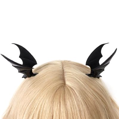 DGFJY Bat Wing Hair Clip Black Butterfly Hair Clip Goth Barrettes Devil Wing Hair Clip Butterfly Barrettes Lolit Hair Clip Goth Bar