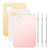 FOMIYES 3sets Makeup Mixing Palette with Spatulas of Color Mixing Plates for Foundation Blush More Makeup Tools for Professional Looks view 1