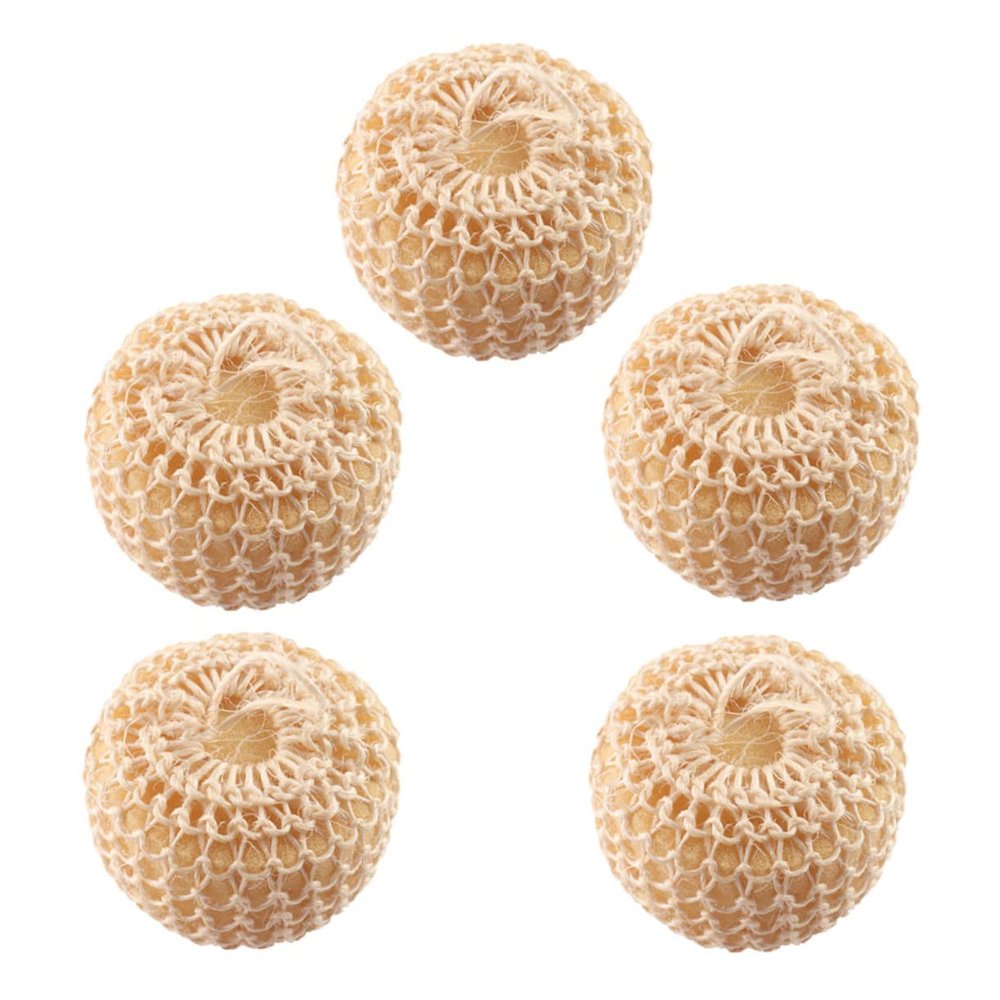 NOLITOY 5pcs Sisal Bathing Balls Set Scrubber for Gentle Exfoliation for Shower Use to Remove Dead Skin Bathing Accessory