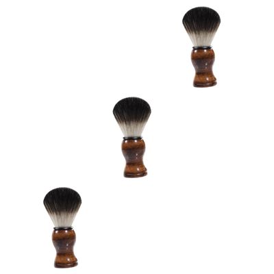 FOMIYES 3pcs Beard Brush for Men Shaving Tool Beard Cleaning Kit Styling Brush Softener Professional Grooming Tool Nylon