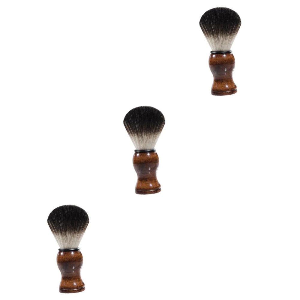 FOMIYES 3pcs Beard Brush for Men Shaving Tool Beard Cleaning Kit Styling Brush Softener Professional Grooming Tool Nylon