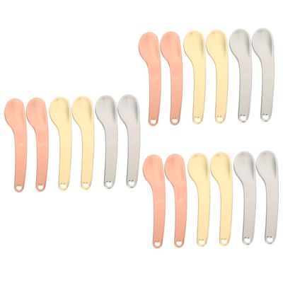 NOLITOY 18pcs Makeup Spatula Mini Spoon Beauty Scoop for Face Cream Cosmetic Applicators for Mixing Testing and Applying Skincare Products