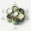 Cadence Travel Containers - Body Care Capsule Set - Magnetic Containers with Lids,Carry On Travel Essentials for Women/Men - 3 Flex Mediums (1.32oz) - Body Wash, Lotion & Sun Icon Labels - Evergreen view 3