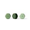 Cadence Travel Containers Basic Skincare Set - Magnetic Containers with Lids,Carry On Travel Essentials For Women/Men - 3 Small Capsules (0.56oz) - Cleanser, Moisturizer & Sun-Icon Labels - Evergreen view 1