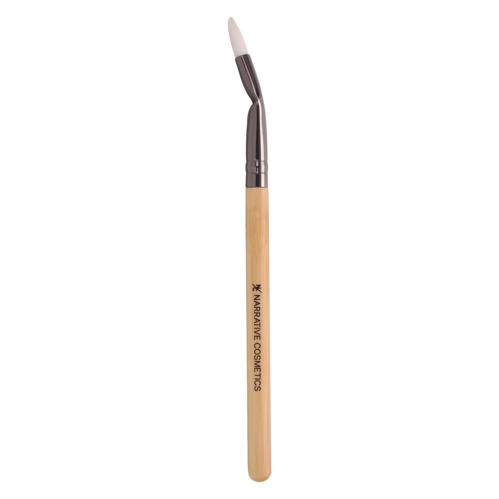 Narrative Cosmetics SFX Large Angled Adhesive Makeup Brush with Synthetic Bristles & Natural Bamboo Handles