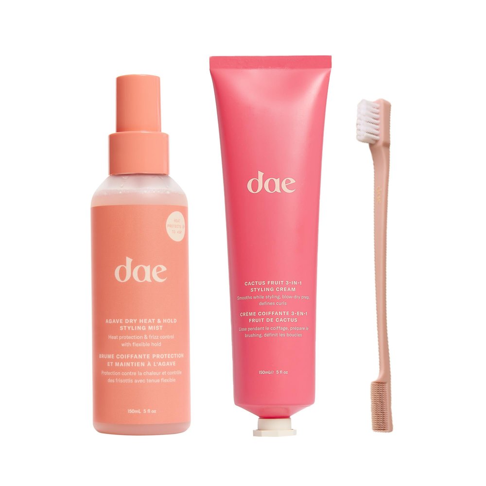 DAE Cactus Fruit 3-1 Styling Cream, Dry Heat Mist & Vegan Brush |  NinthAvenue