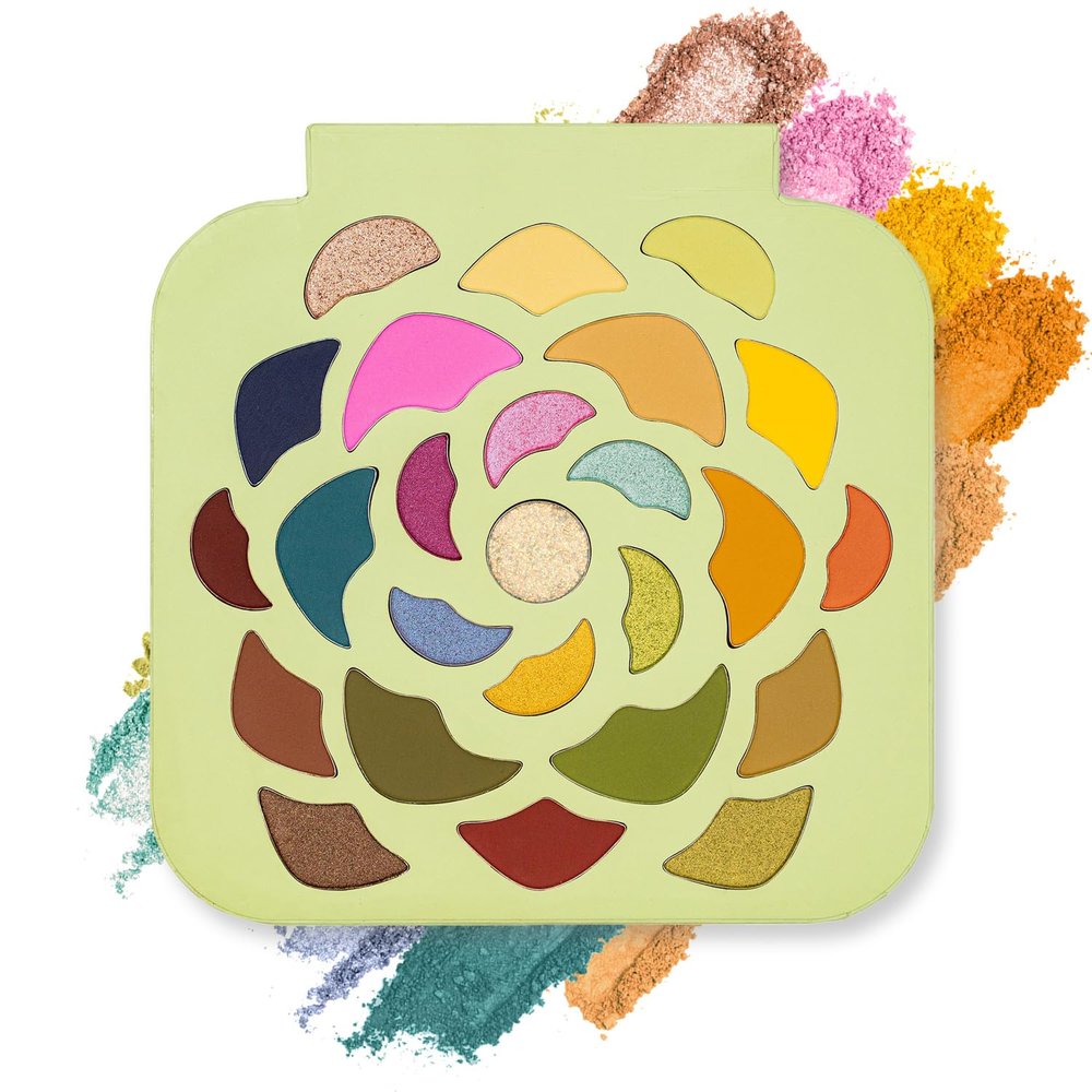 Profusion Cosmetics Desert Sage 25-Shade Eyeshadow Palette  Blendable Pigmented Earthy & Blooming Hues With Built-In Mirror, Blendable, Vegan & Cruelty-Free Makeup Palette