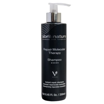 abril et nature - Professional Shampoo Molecular Therapy - For Extremely Damaged, Overprocessed, or Aging Hair - Restructures, Repairs, and Fills the Hair Fiber - Healthy and Strong Hair - 250 ml