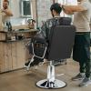 Giantex Reclining Barber Chair - Salon Chair for Hair Stylist, Recline Backrest, 360 Degrees Swivel, Height Adjustment, Heavy Duty Hydraulic Pump, Spa Equipment Tattoo Chair Makeup Station (Black) view 2