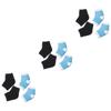 BESPORTBLE 6pairs Gel Ankle Socks for Cracked Heels Breathable Foot Care Sleeves Design Sky White Black for and view 1
