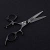 5.5" Swivel Thumb Hair Cutting Shears Japanese Hairdressing Scissors Flying Shears Rotary Hair Cutting Scissors Rotating Straight Clippers Finishing Trimmers view 4