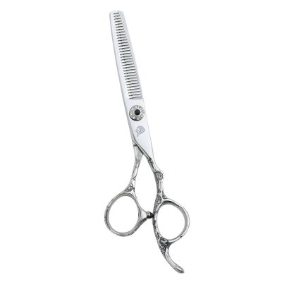 6" Professional Barber Scissors Straight Edge Razor Sharp Hairdressing Scissors Thinning Shears Salon Barbershop Haircut Thinner Hair Cutting Tools with Tension Adjustment (Color : Thinning)