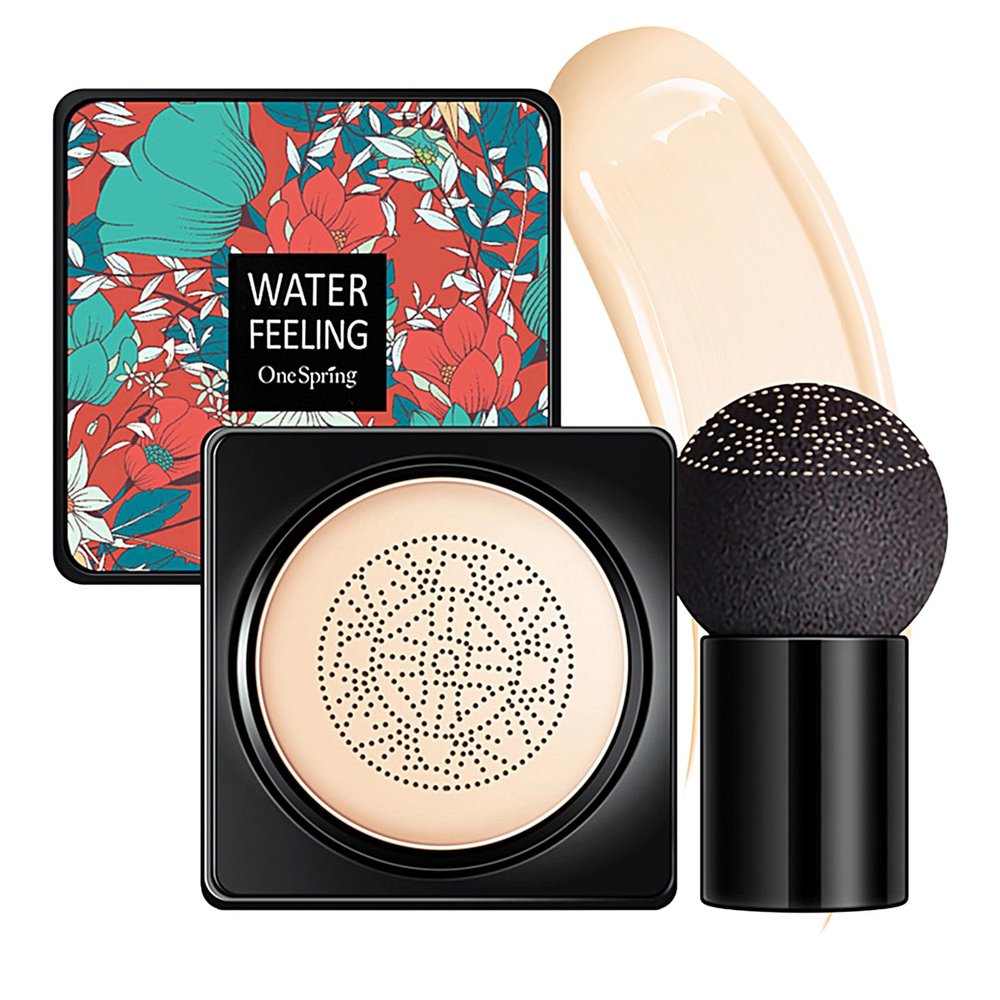 Apujent Mushroom Head Air Cushion BB Cream, Concealer Lasting Nude Makeup Moisturizing Brightening Pigment CC Liquid Foundation