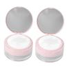 balacoo 2pcs Portable Powder Puff Case with Mirror Elastic Mesh Design for Loose Powder Makeup Travel-friendly Pink Container with Puff for Daily Use view 1