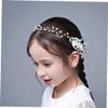 balacoo White Hair Comb Bridal Pearl Headpiece Wedding Hair Accessory Elegant Floral Tiara for Bridal Guest view 3