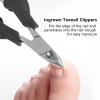 Stainless Steel Curved Blade Ingrown Toenail Clippers for Easy Nail Care & Manicure, Non Slip Handle view 2