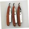balacoo Wooden Handle Metal Shaving Razor for Men Vintage Straight Barber Razor Portable and Easy to Use for Home Travel for Beard Sideburns and Short Hair for Barbers and Salons view 2