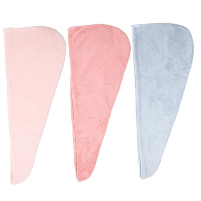 balacoo 3pcs Hair Drying Cap Microfiber Towels Absorbent and Quick Dry for Women