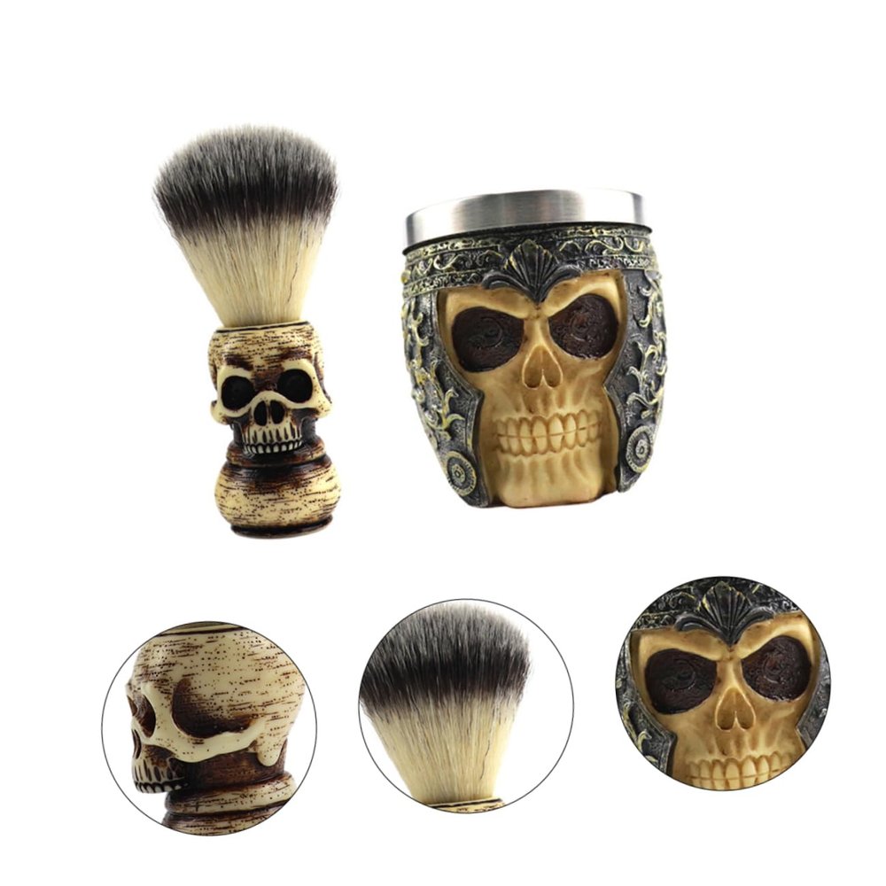 balacoo 1set Hair Beard Brush Set Professional Shaving Tools Bubble Bowl for Men Daily Grooming and Beard Care