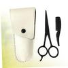 FOMIYES 9pcs Beard Scissors Set Professional Mustache Trimming Shears Stainless Steel for Facial Hair Beard Grooming Kit Scissors Leather Small Comb view 2