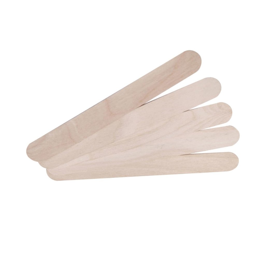 DOITOOL Diy Hair Removal Kit 100pcs Wooden Waxing Spatulas for Waxing (tongue Depressors Spoon Scraper)