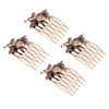 NOLITOY 4pcs Elegant Vintage Bee Hair Comb Bridal Wedding Party Banquet Headwear Accessory view 1