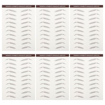NOLITOY 6pcs Eyebrow Stickers for Effortless Makeup Eyebrow Tattoos for Natural-looking Brows Easy Application for Sparse Over-plucked for -ups and Everyday Use