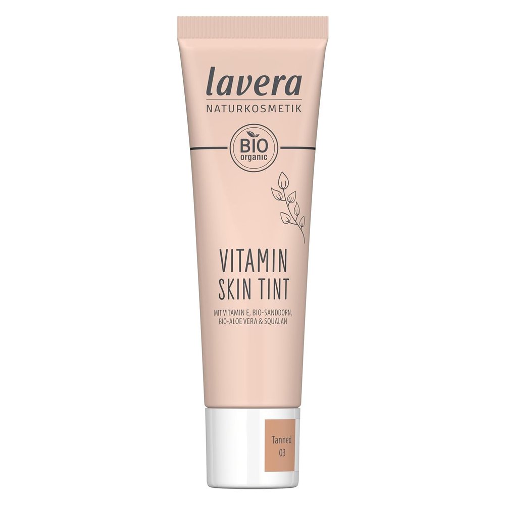 lavera Vitamin Skin Tint Medium 02 - Foundation for a fresh complexion - conceals fine imperfections - perfects the skin - natural finish - vegan - natural cosmetics - 30 ml