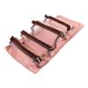 1pc Roll Makeup Storage Bag Travel Makeup Bag Roll- up Cosmetic Bag Travel Organizer Miss Container, Pink, 22X19X4CM view 1