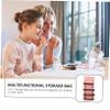 1pc Roll Makeup Storage Bag Travel Makeup Bag Roll- up Cosmetic Bag Travel Organizer Miss Container, Pink, 22X19X4CM view 3