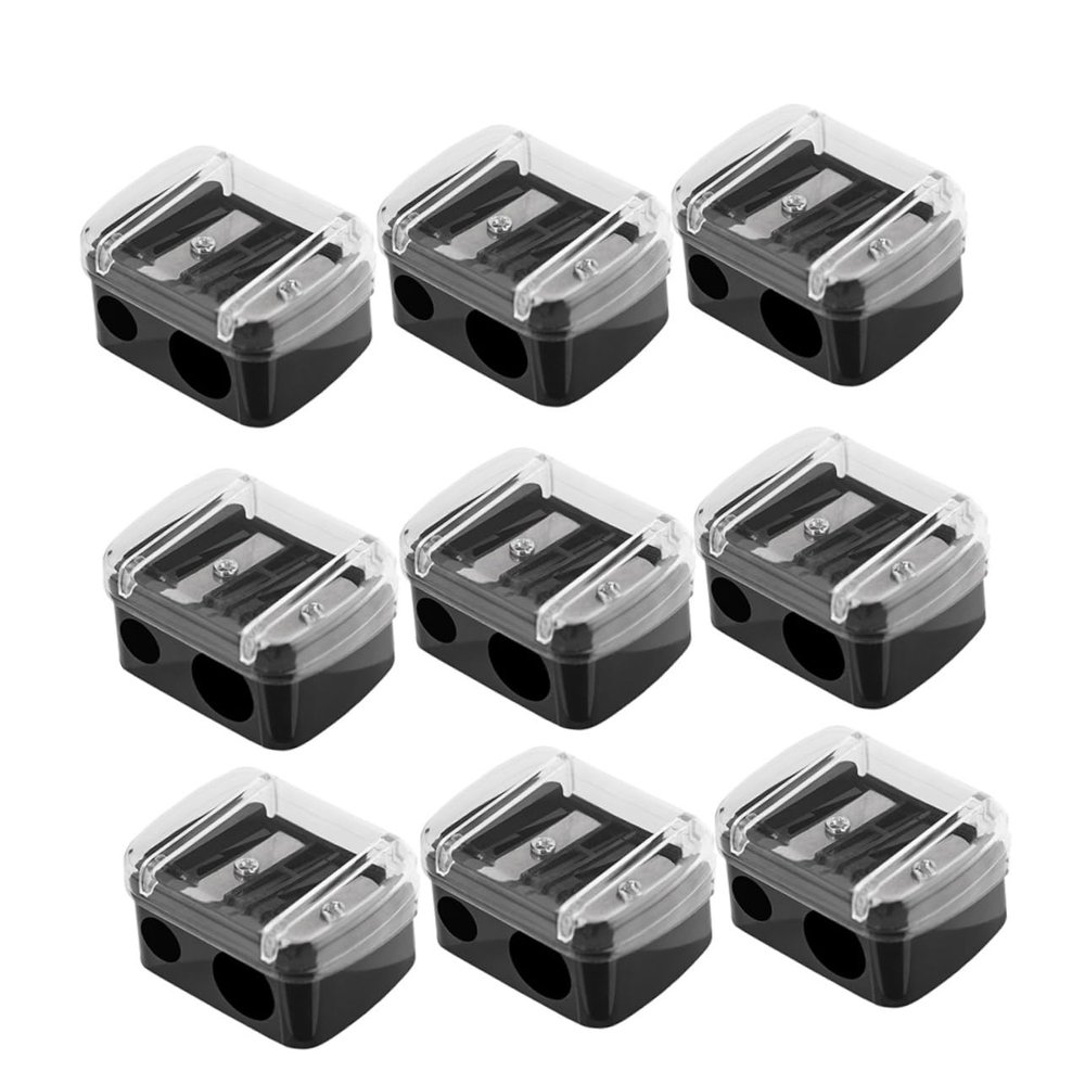 Balacoo 30pcs Eyebrow Pencil Sharpener Double Hole Makeup Pencil Sharpeners for Lip Liner Eyeliner Easy to Use