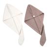 DOITOOL 2pcs Supple Hair Drying Hat Super Absorbent Hair Towel Wraps Quick Drying Bath Towels and view 1