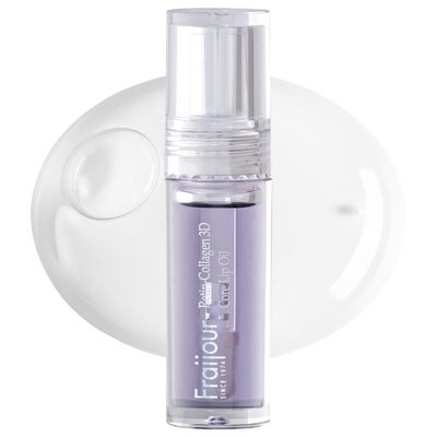 Fraijour Retin-Collagen 3D Core Lip Oil  Hydrating Lip Oil with Jojoba, Rosehip & Macadamia, Plumps & Firms Lips, Non-Sticky, Anti-Aging with Bakuchiol, Revives Natural Lip Color, 0.11 fl. oz.
